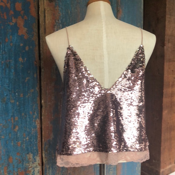 Free people intimately sequined top. - Picture 2 of 5